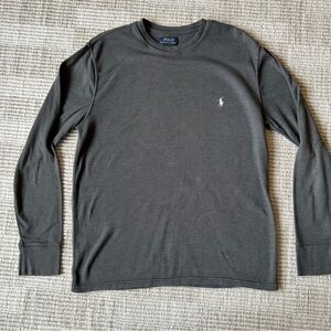 Polo by Ralph Lauren Men's Charcoal Long Sleeve Tee